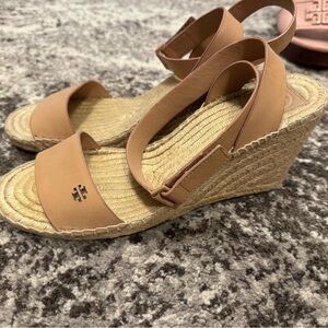 Tory Burch Beige Wedge Sandals